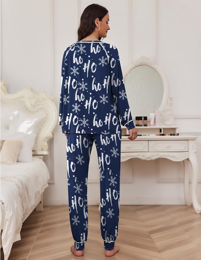 Christmas Navy With Snowflakes