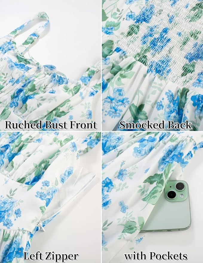 Blue Green Floral