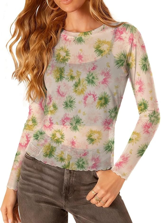 Pink Green Tie-dye