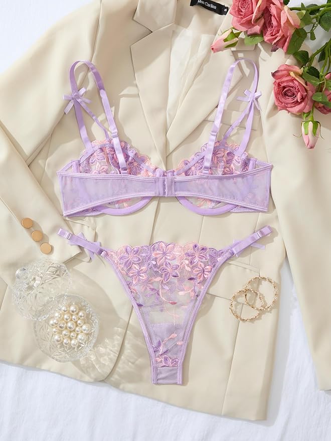 Bow Floral Light Purple