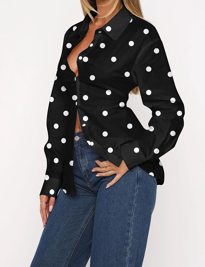 Polka Dot Black White