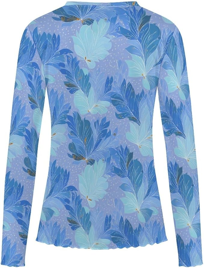 Blue Leaf Print