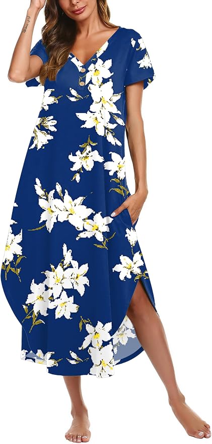 Flower Navy Blue