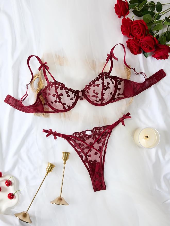 Bow Burgundy Red