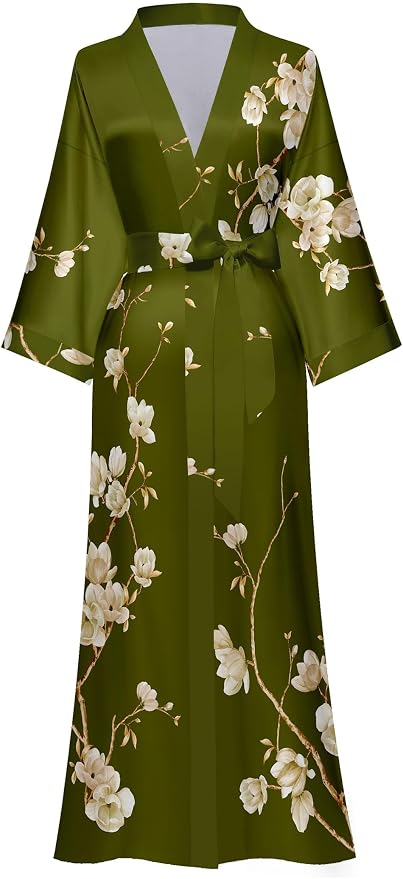 Olive Green-white Floral
