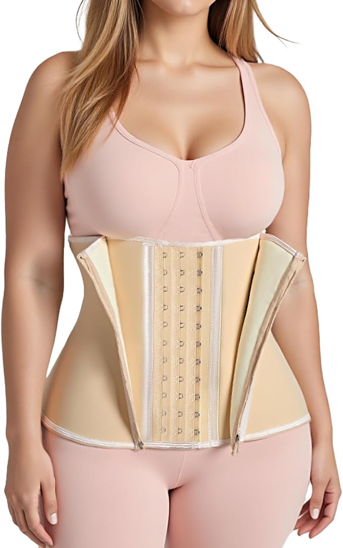 Beige (11.5'' Short Torso, 9 Steel Bones, Zipper)
