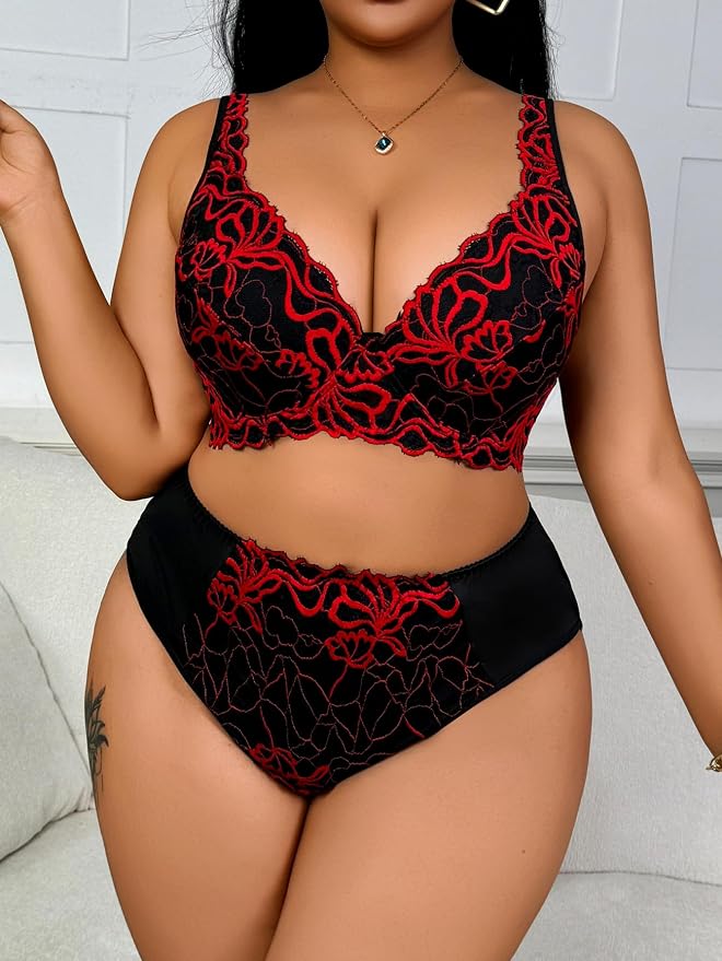 Black Red Flowers