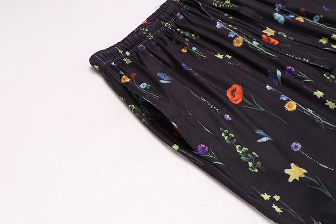 Black Colorful Flowers