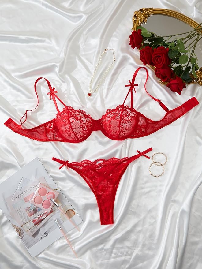 Bow Lace Red