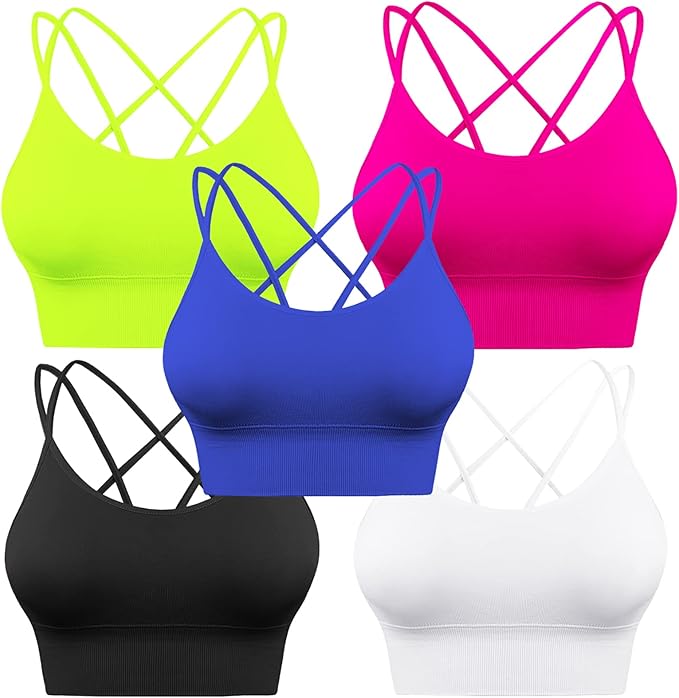 5 Pack-black+white+royal Blue+hot Pink+neon