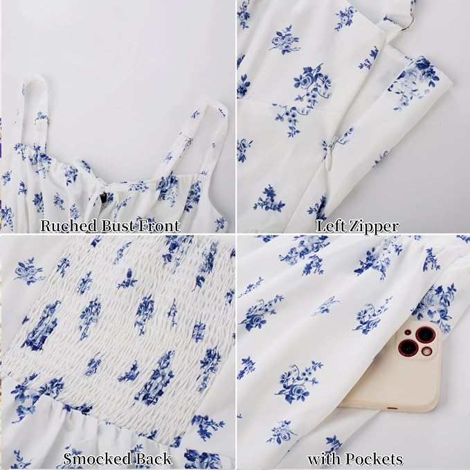 White Navy Floral