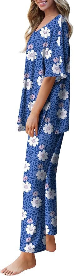 Blue Leopard Floral
