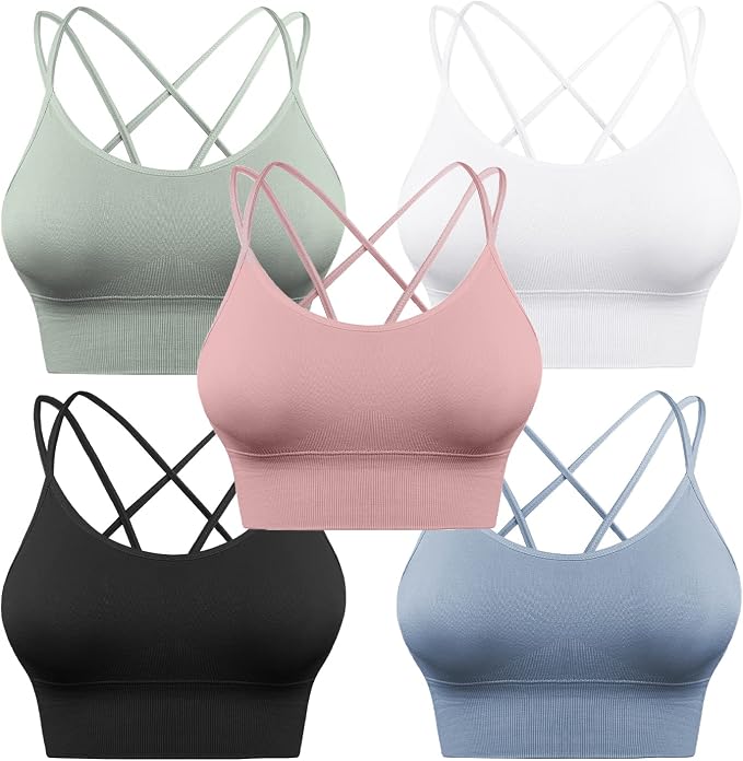 5 Pack-black+white+blue+green+nude