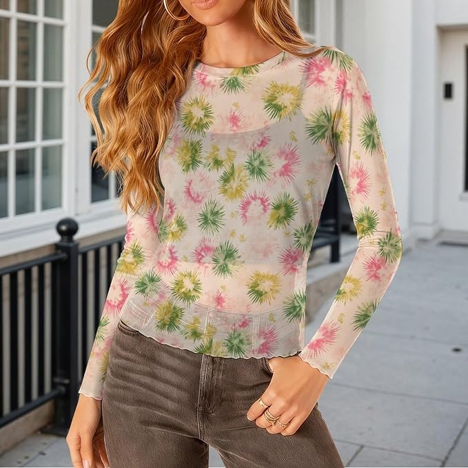 Pink Green Tie-dye