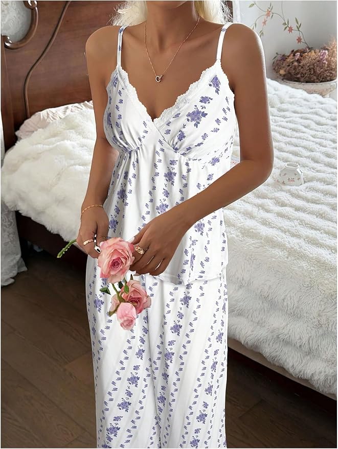 White Purple Floral