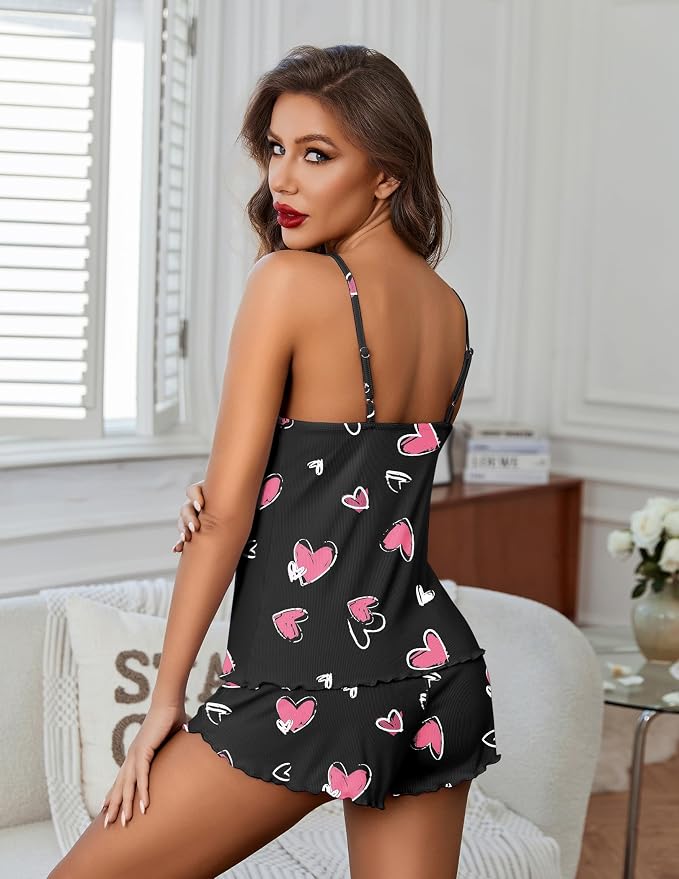 Pink Hearts Print