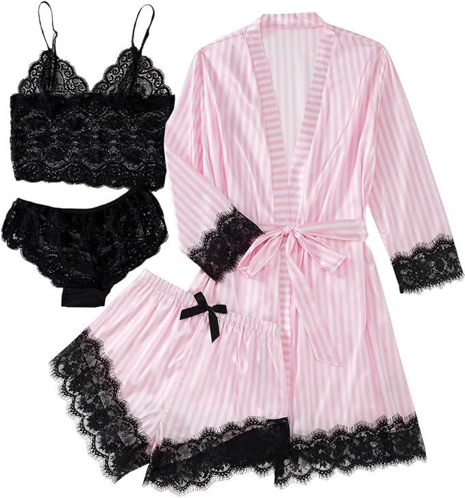 White Pink Stripe
