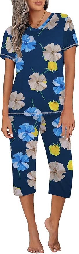 Blue Khaki Flowers