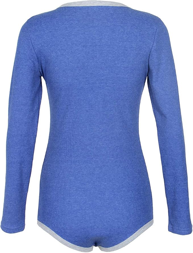 B-long Sleeve-blue&gray