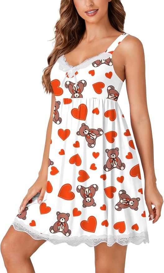 Hearts and Bears Print