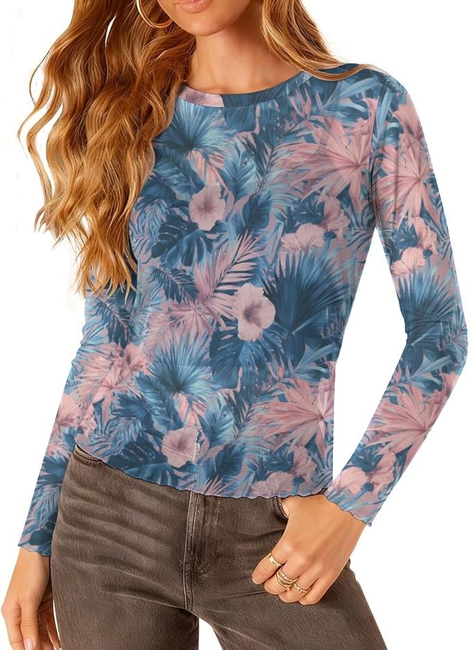 Blue Pink Floral