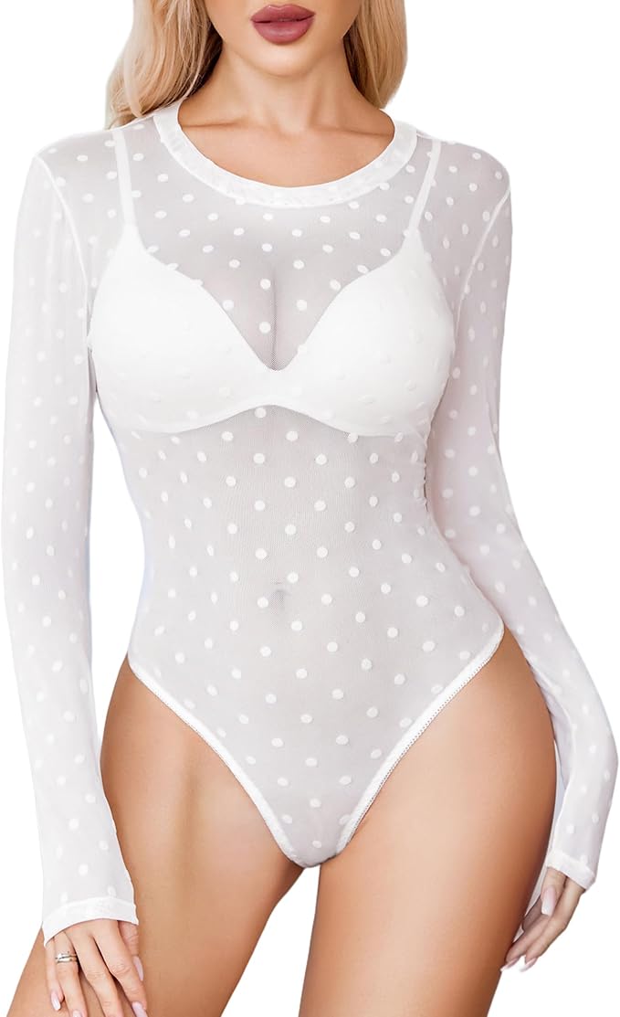 White Polka Dots