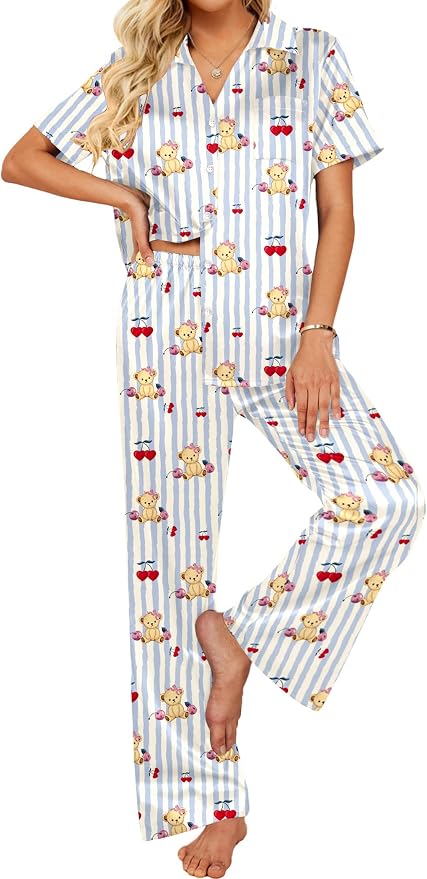 Blue Striped Teddy