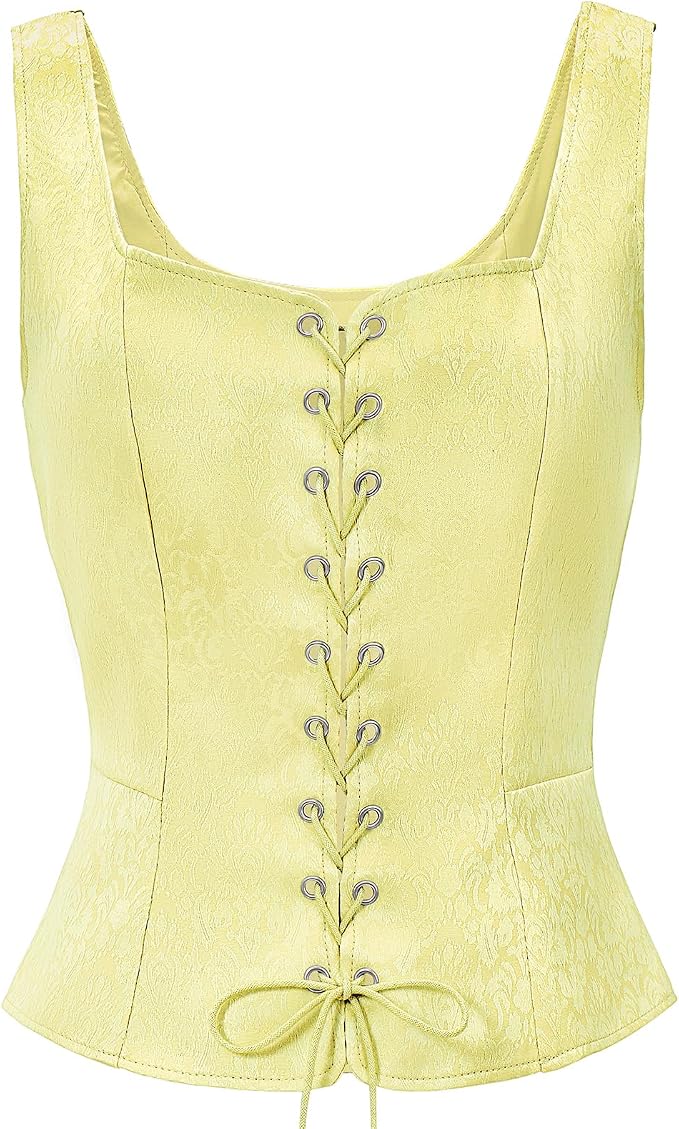 Jacquard Yellow Corset