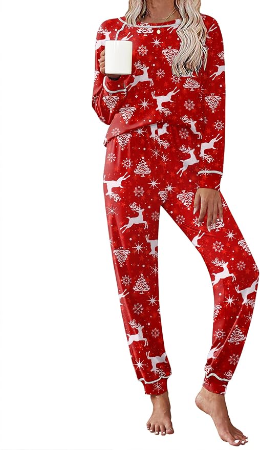 Christmas Red With Snowflakes