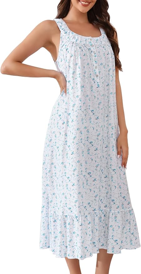 100% Cotton White Background Gradient Blue Flower119