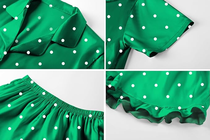 C Green Polka Dots