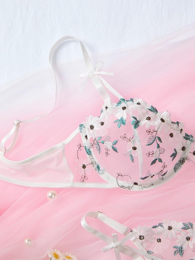 Bow Floral White