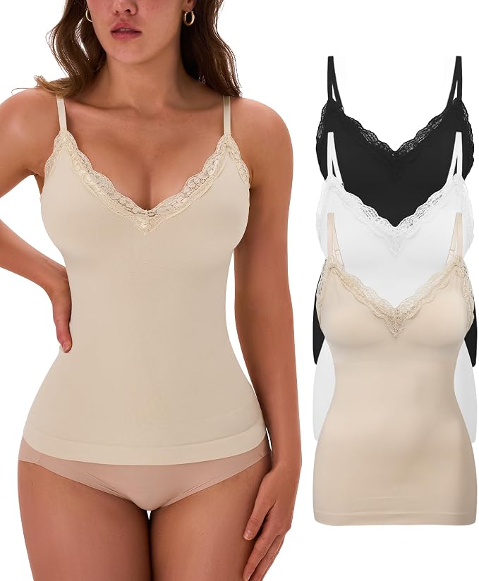 Lace-black/White/Nude 3pk
