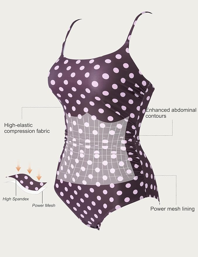 Brown/Pink Polka Dots