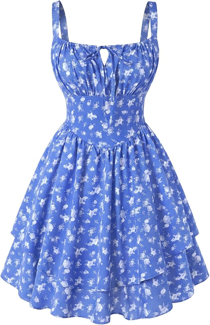 Royal Blue White Floral