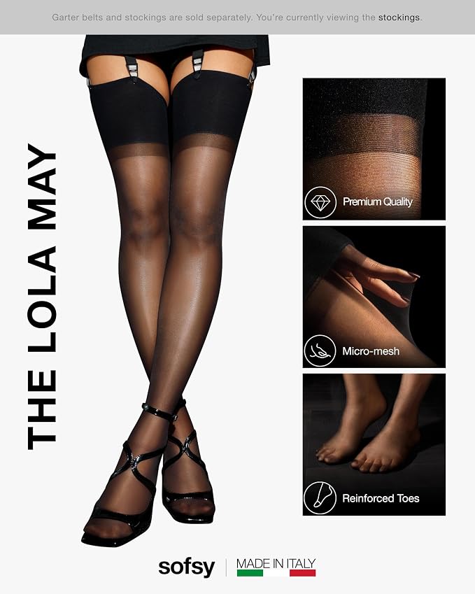 B01 | 1 Pair - Sheer Stockings | Black