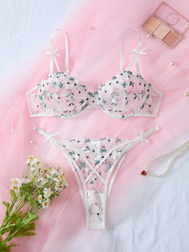 Bow Floral White