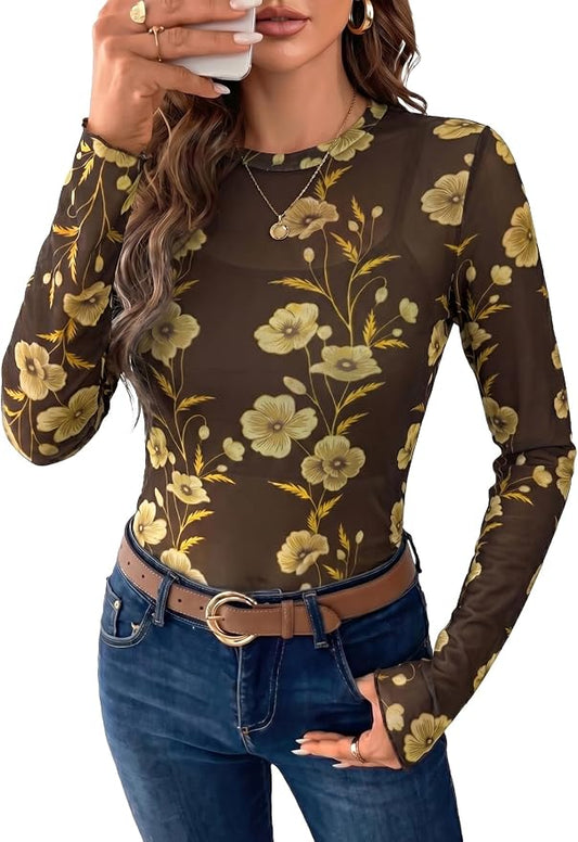 Floral Brown