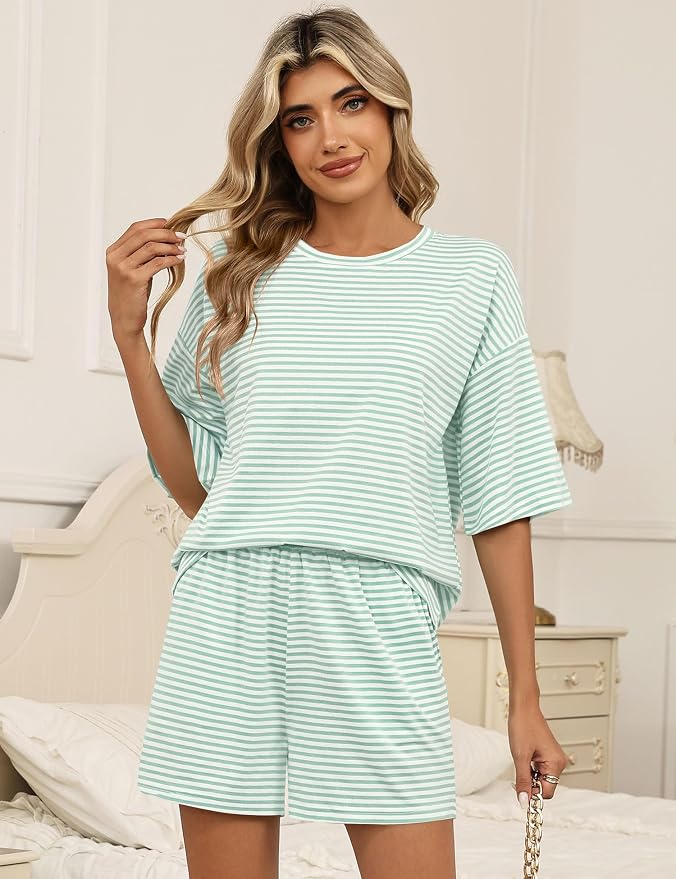 White Green Striped