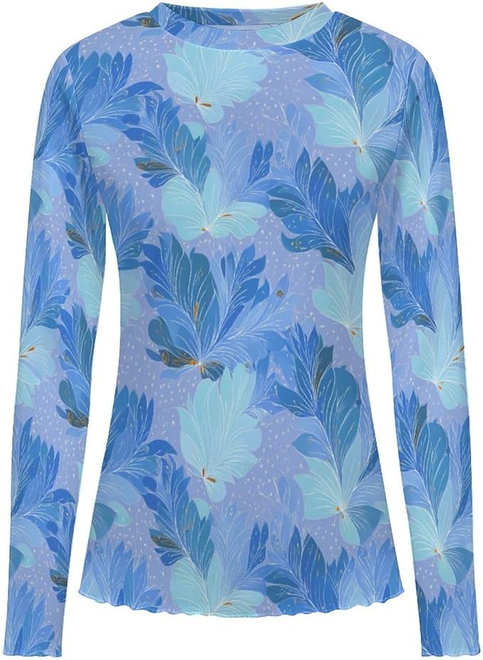 Blue Leaf Print