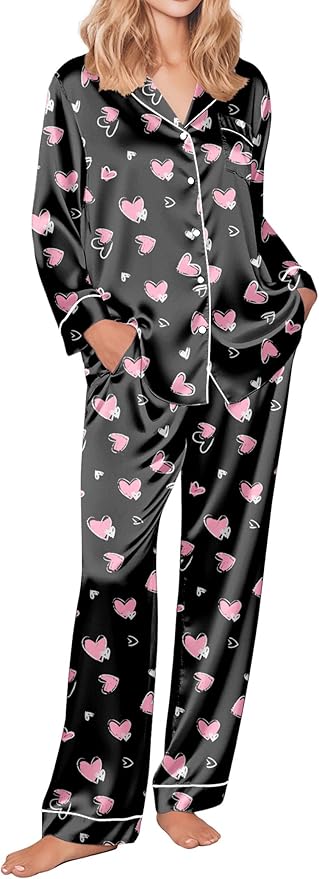 Black With Pink Hearts