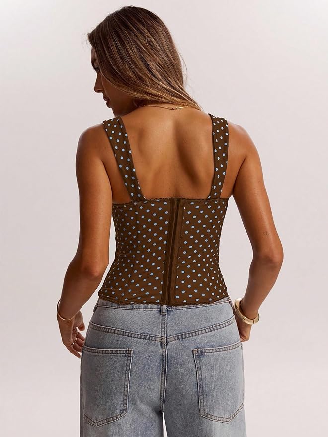 Brown Polka Dots Print