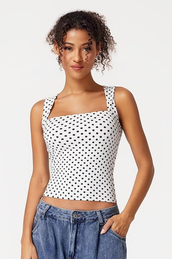 White Polka Dots