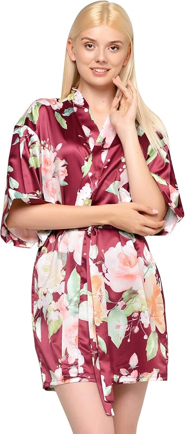 Floral Wine Red