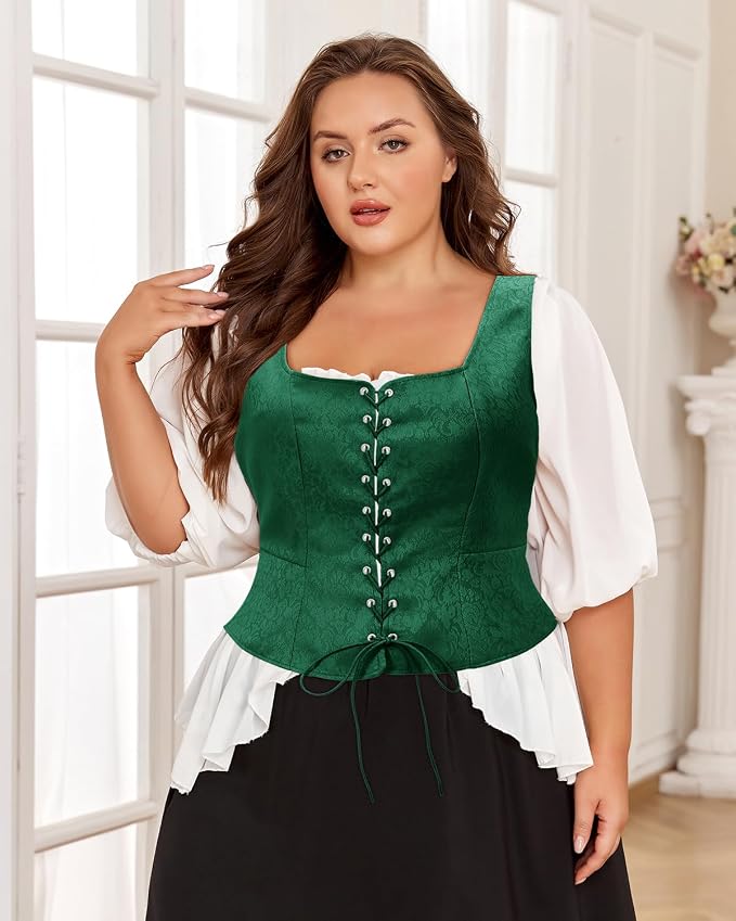 Jacquard Green Corset