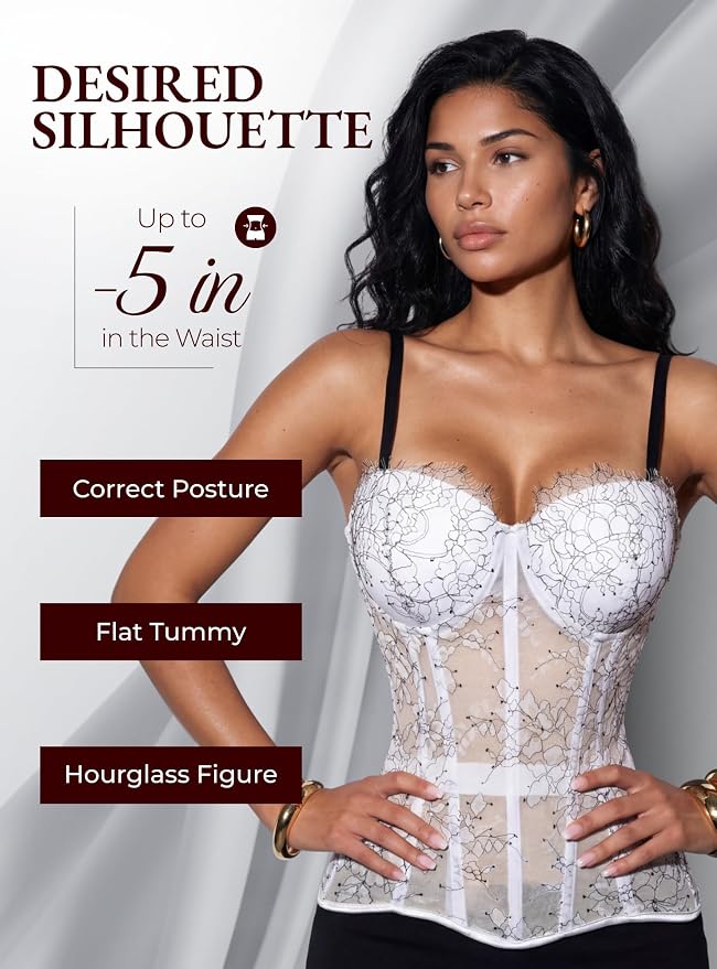 White Lace Flowers - Measure Your Body & Use the Size Chart!