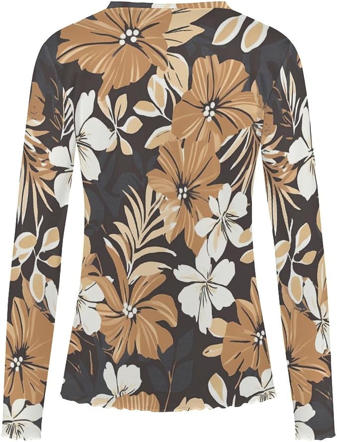 Black Brown Floral