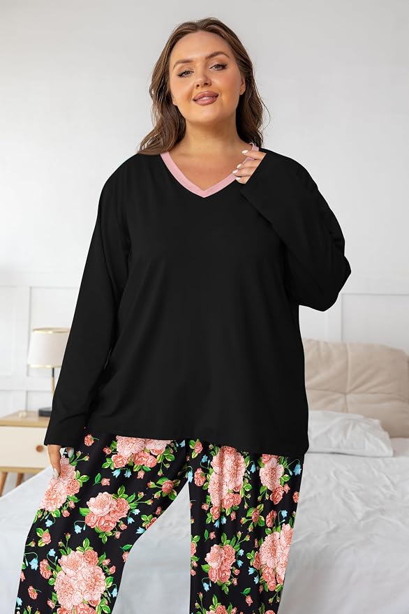 Pink/Black Flowers