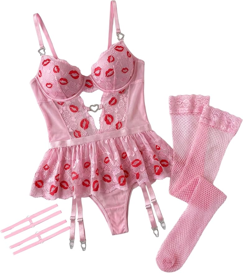 Pink Lip Print