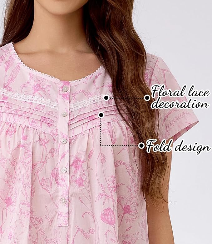 Woven-100% Cotton Pink Tulip